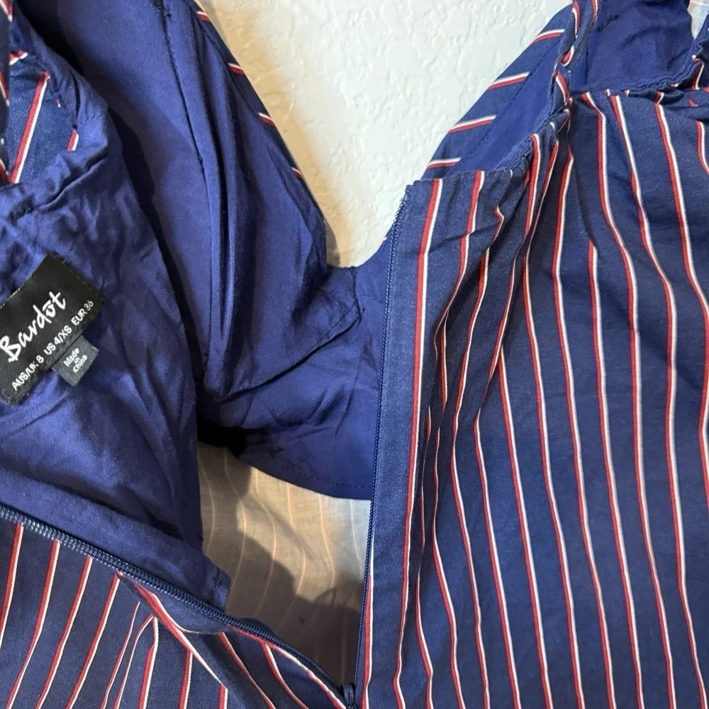 Bardot blue stripe